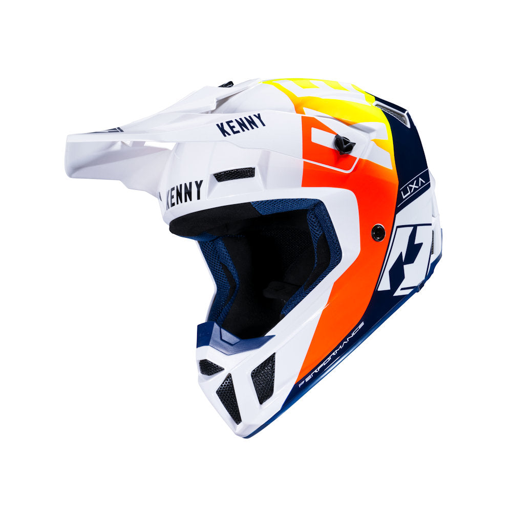 Performance Helmet White Navy Orange