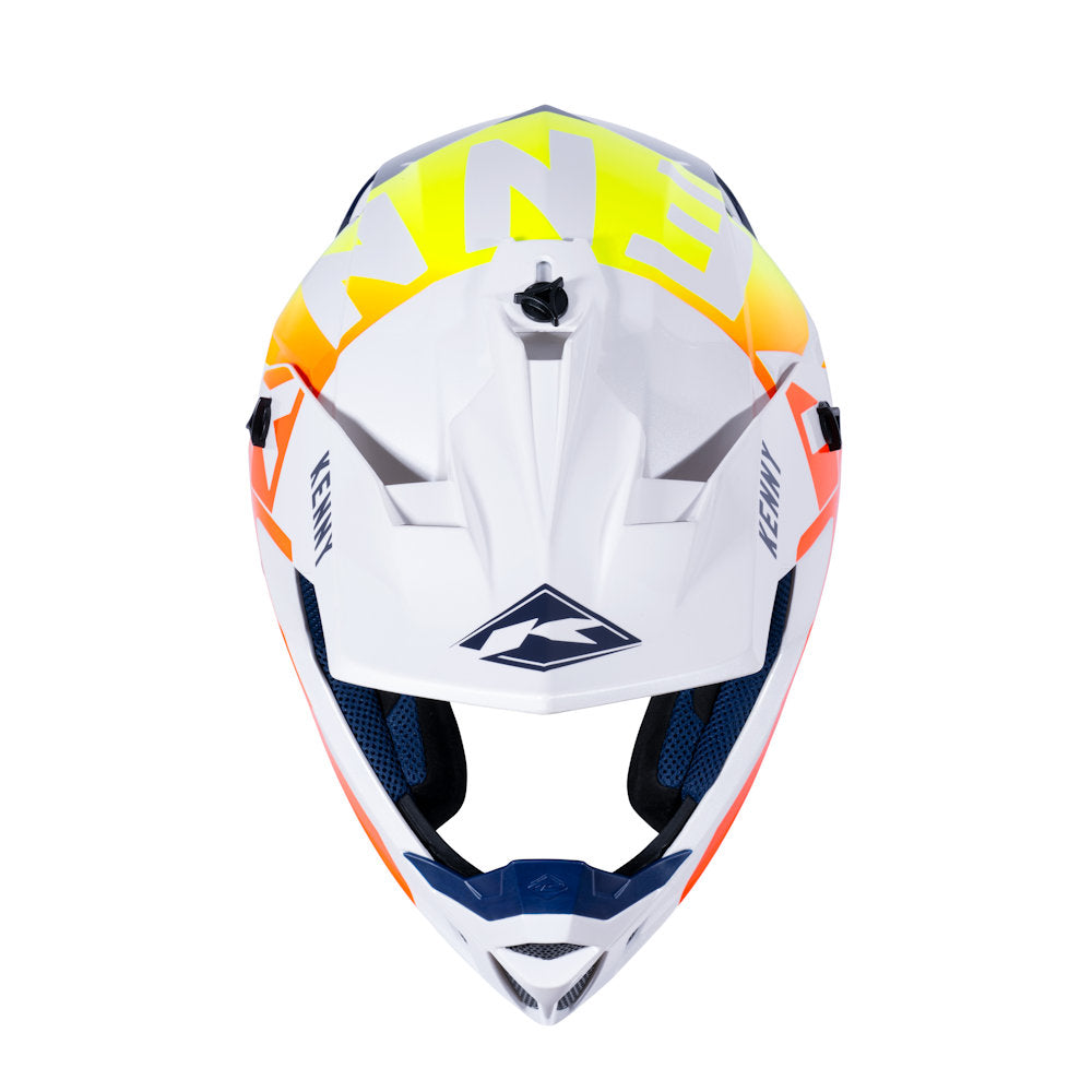 Performance Helmet White Navy Orange