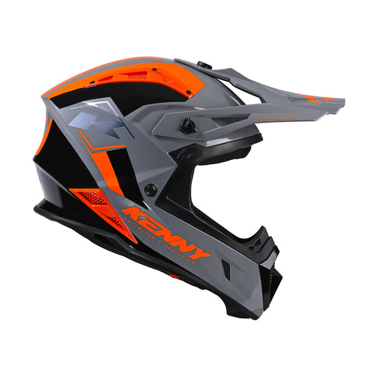 Titanium Helmet Grey Orange