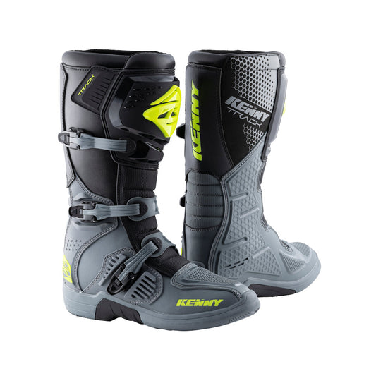 Track Boots Grey Neon Yellow
