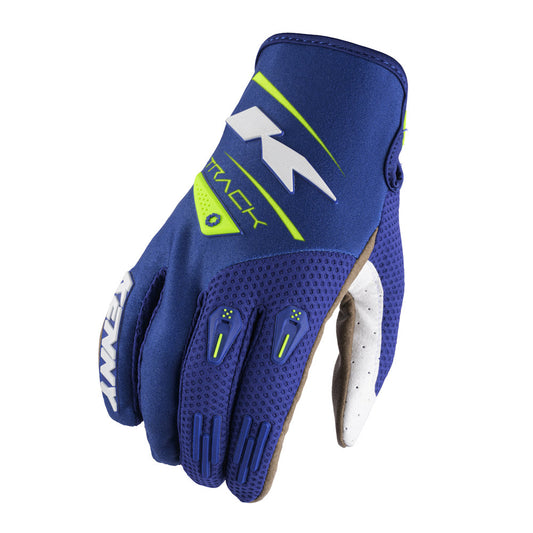 Track Youth Gloves Navy Neon Yellow