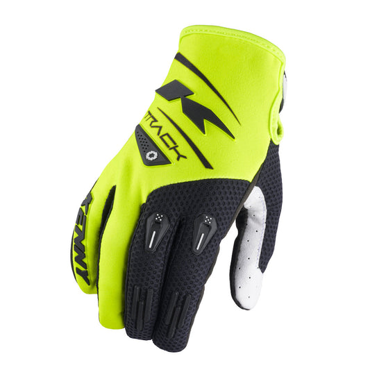 Track Gloves Black Neon Yellow