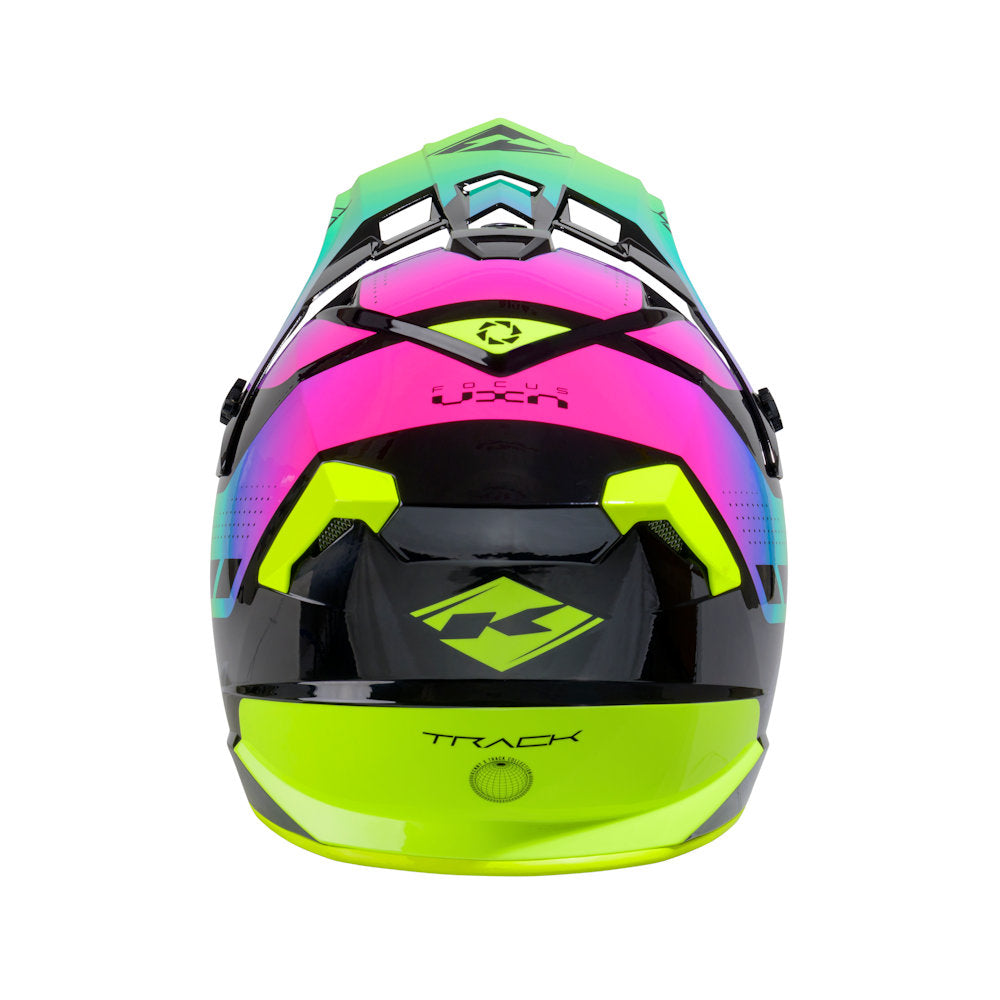 Track Helmet Graphic Neon