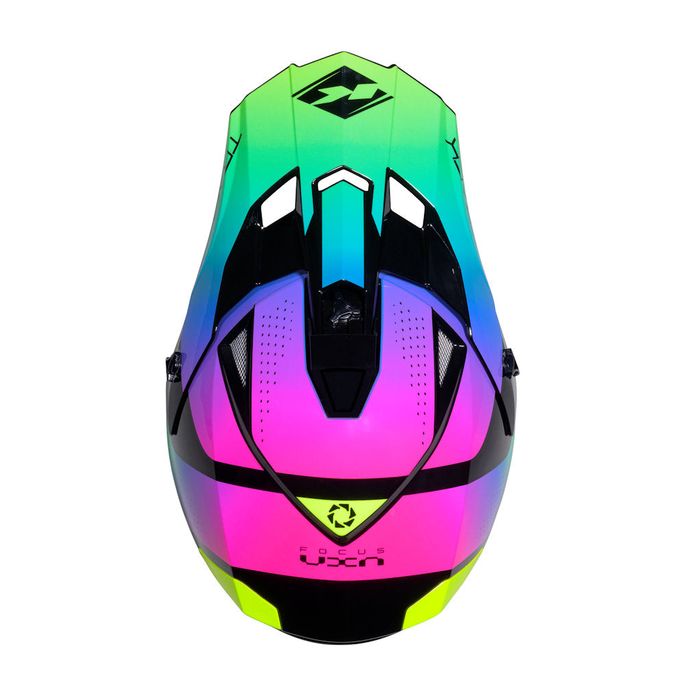 Track Helmet Graphic Neon