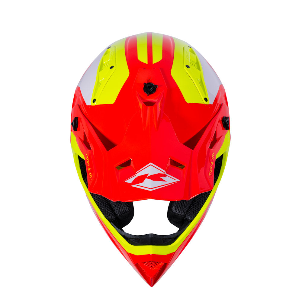 Titanium Helmet Neon Yellow Red