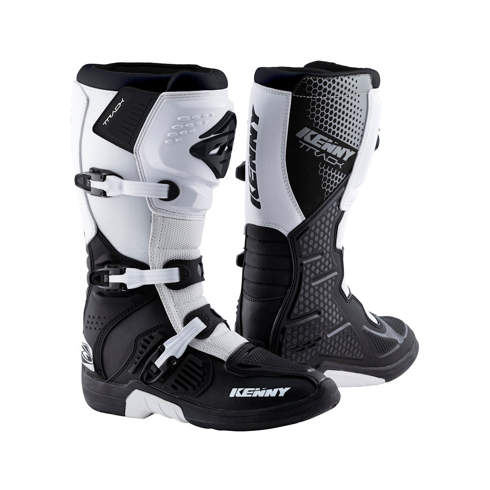 Track Boots Black White