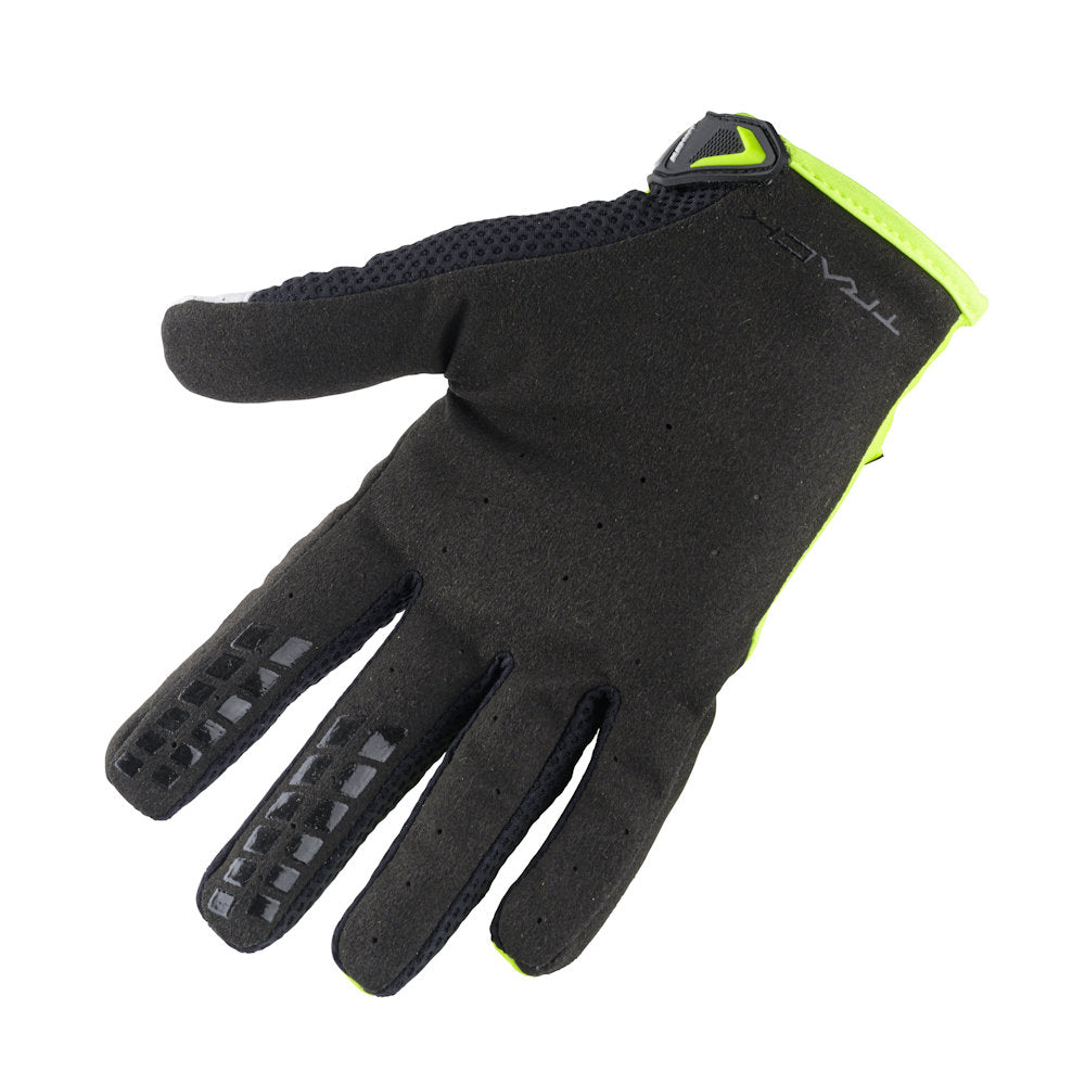 Track Gloves Black Neon Yellow
